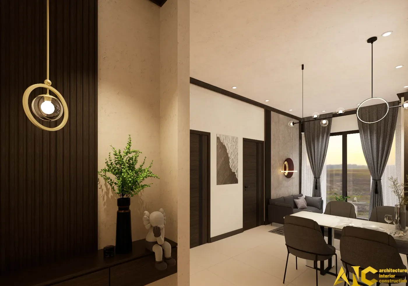 Thiết kế thi công căn hộ 2 phòng ngủ