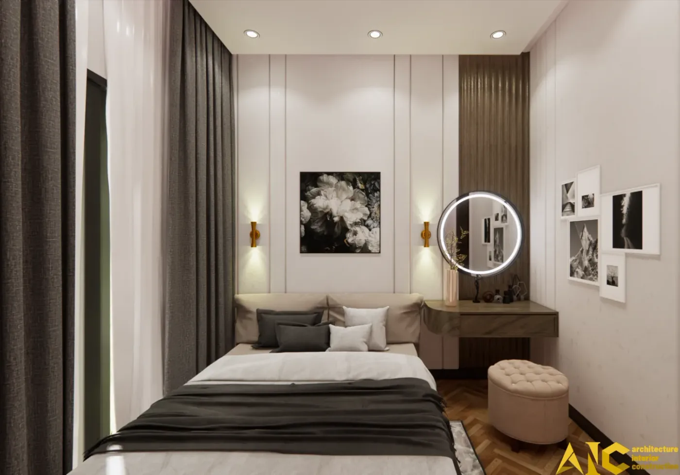 Thiết kế thi công căn hộ 2 phòng ngủ