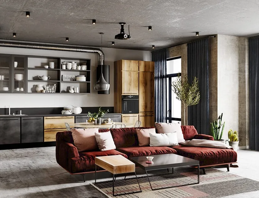 Timber with natural grain bringing a sense of warmth