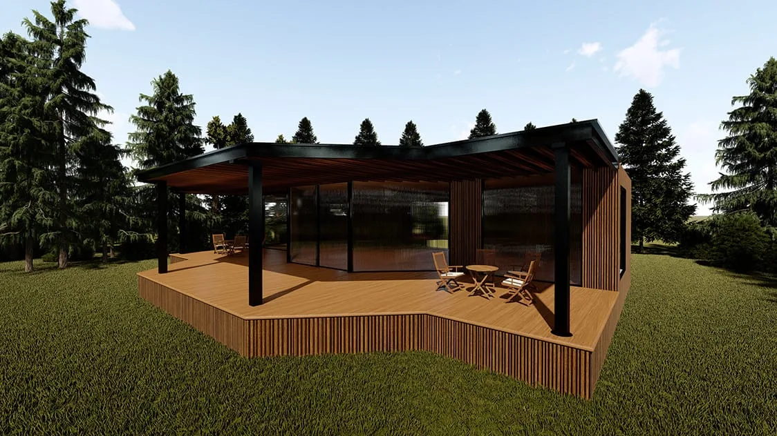 Wood-plastic composite exterior cladding that stays handsome through the weather