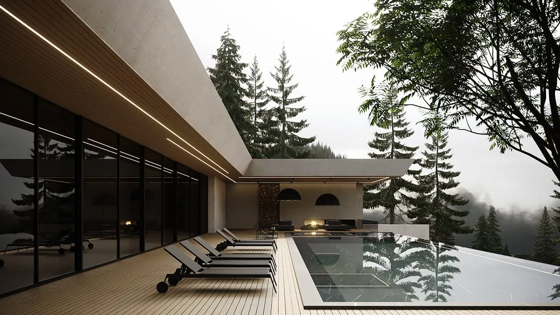 WPC decking around a pool area, safe and slip-resistant