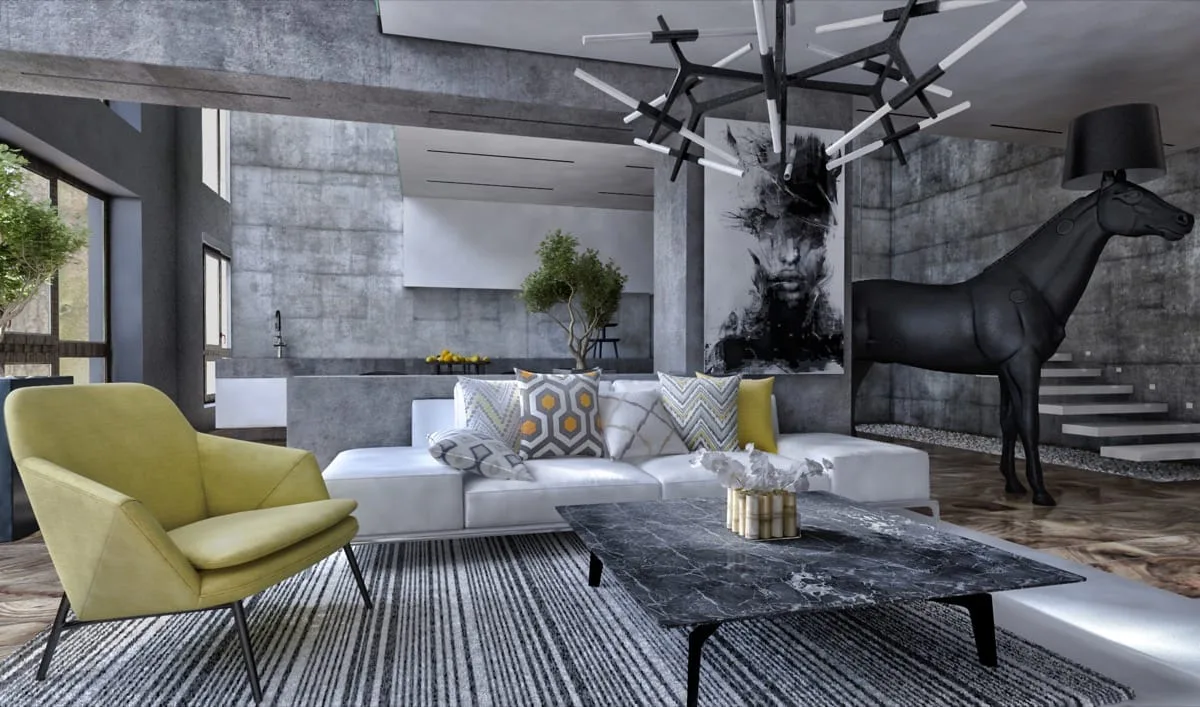 Concrete-effect paint: a trending interior wall finish