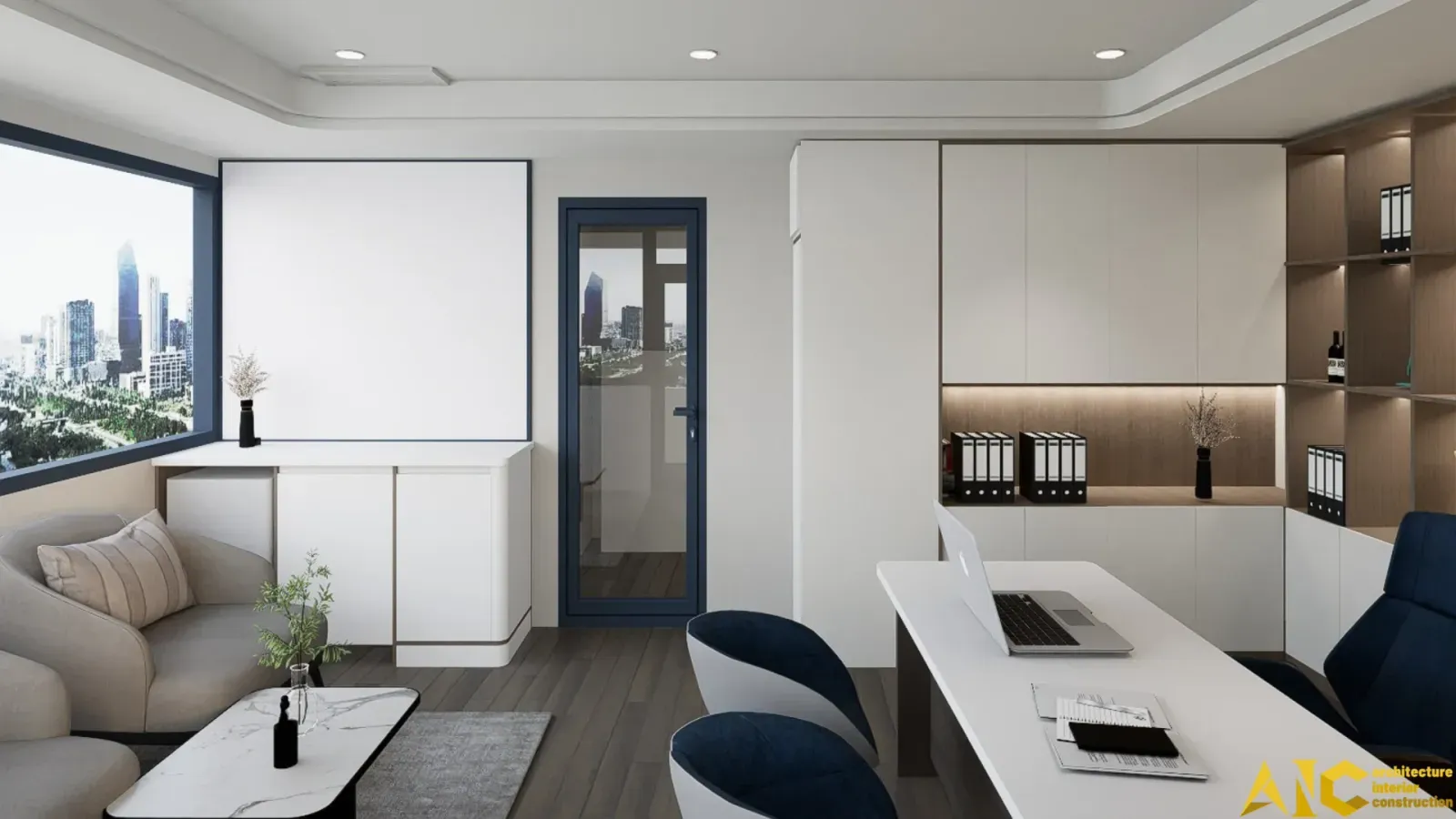 Thiết kế & Thi công Văn phòng ALB Chi nhánh 2 — phối cảnh thiết kế 3D 6