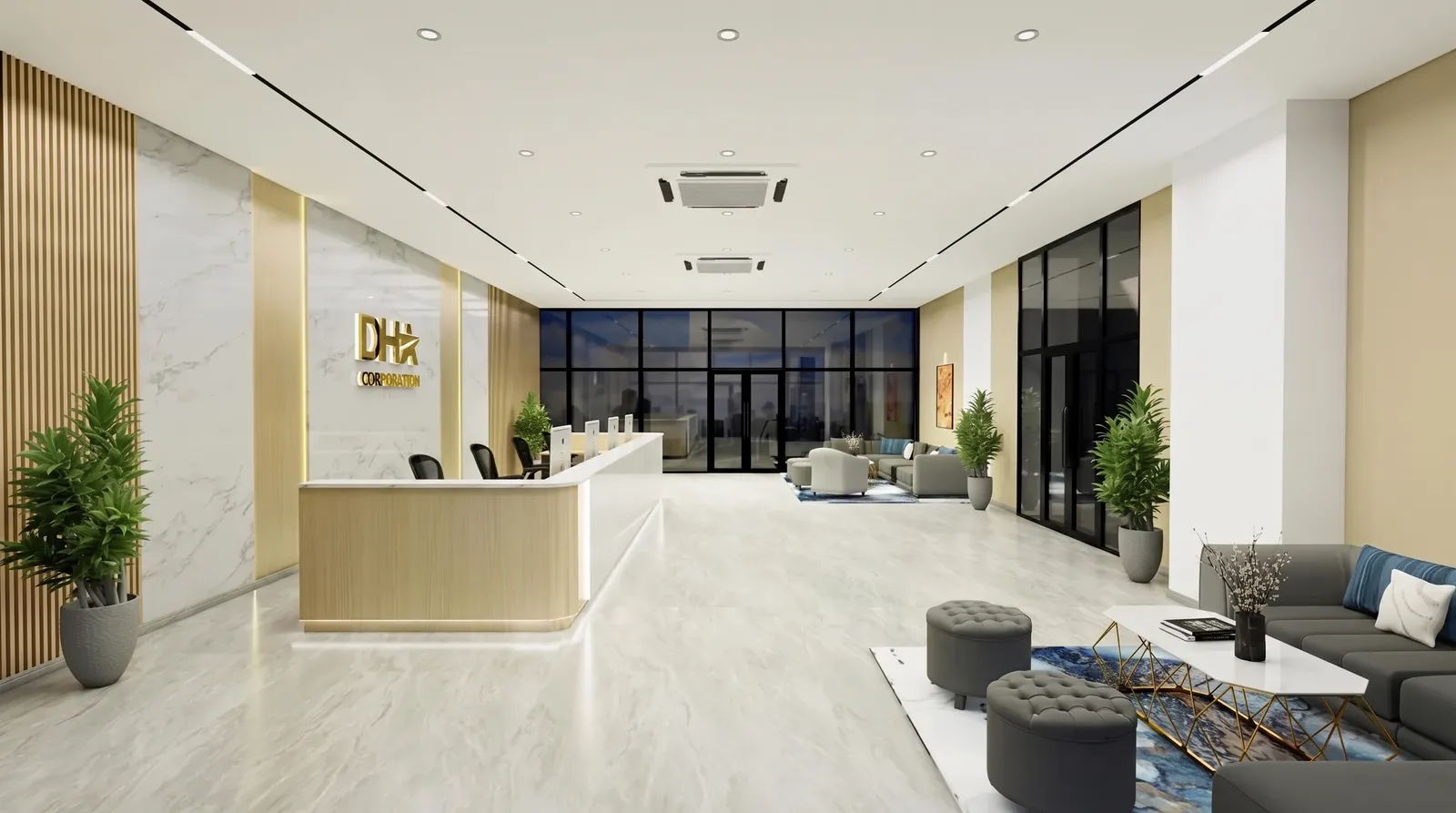 Thiết kế Sảnh & Thi công Nội thất DHA Hồng Bàng — ảnh 3