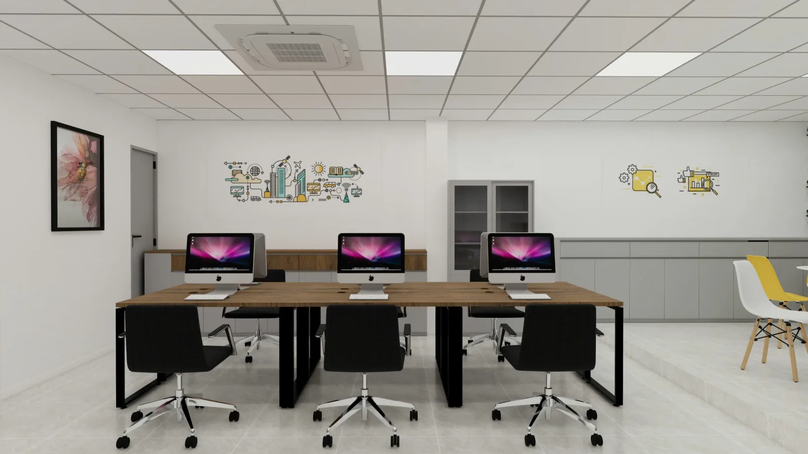 Thiết kế & Thi công Văn phòng Nhà sách Sao Mai Quận 12 — phối cảnh thiết kế 3D 20