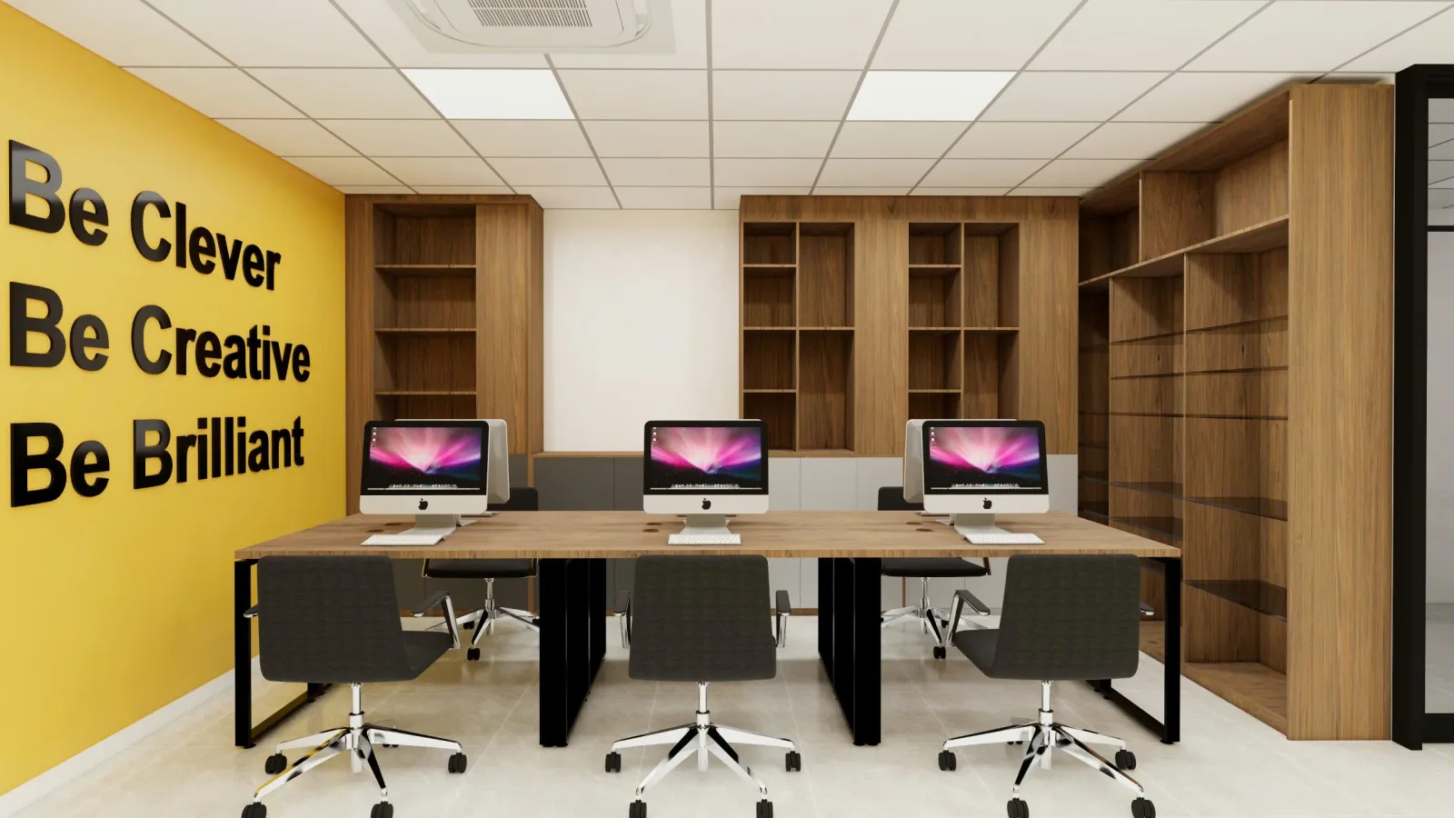 Thiết kế & Thi công Văn phòng Nhà sách Sao Mai Quận 12 — phối cảnh thiết kế 3D 21