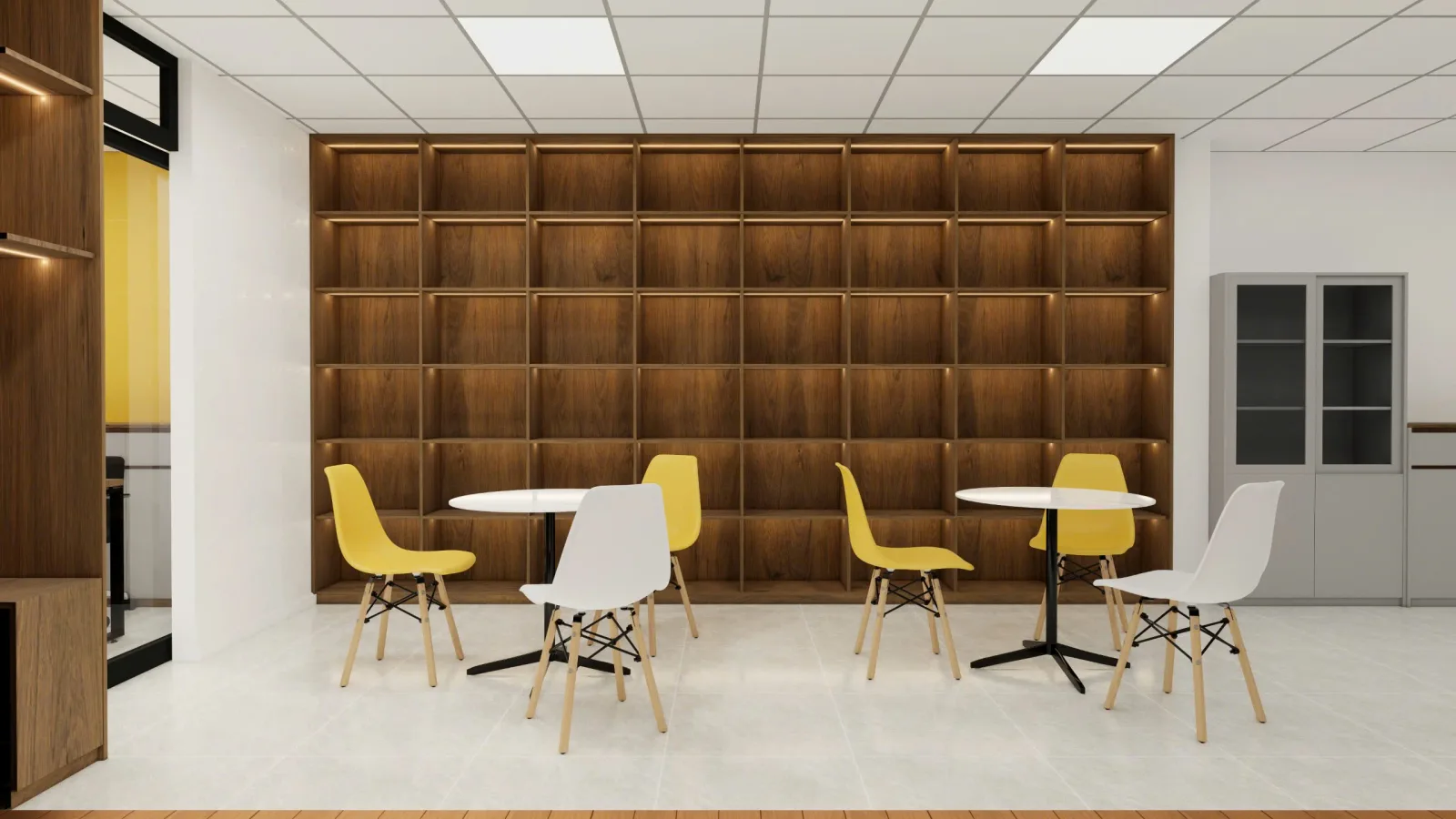 Thiết kế & Thi công Văn phòng Nhà sách Sao Mai Quận 12 — phối cảnh thiết kế 3D 16