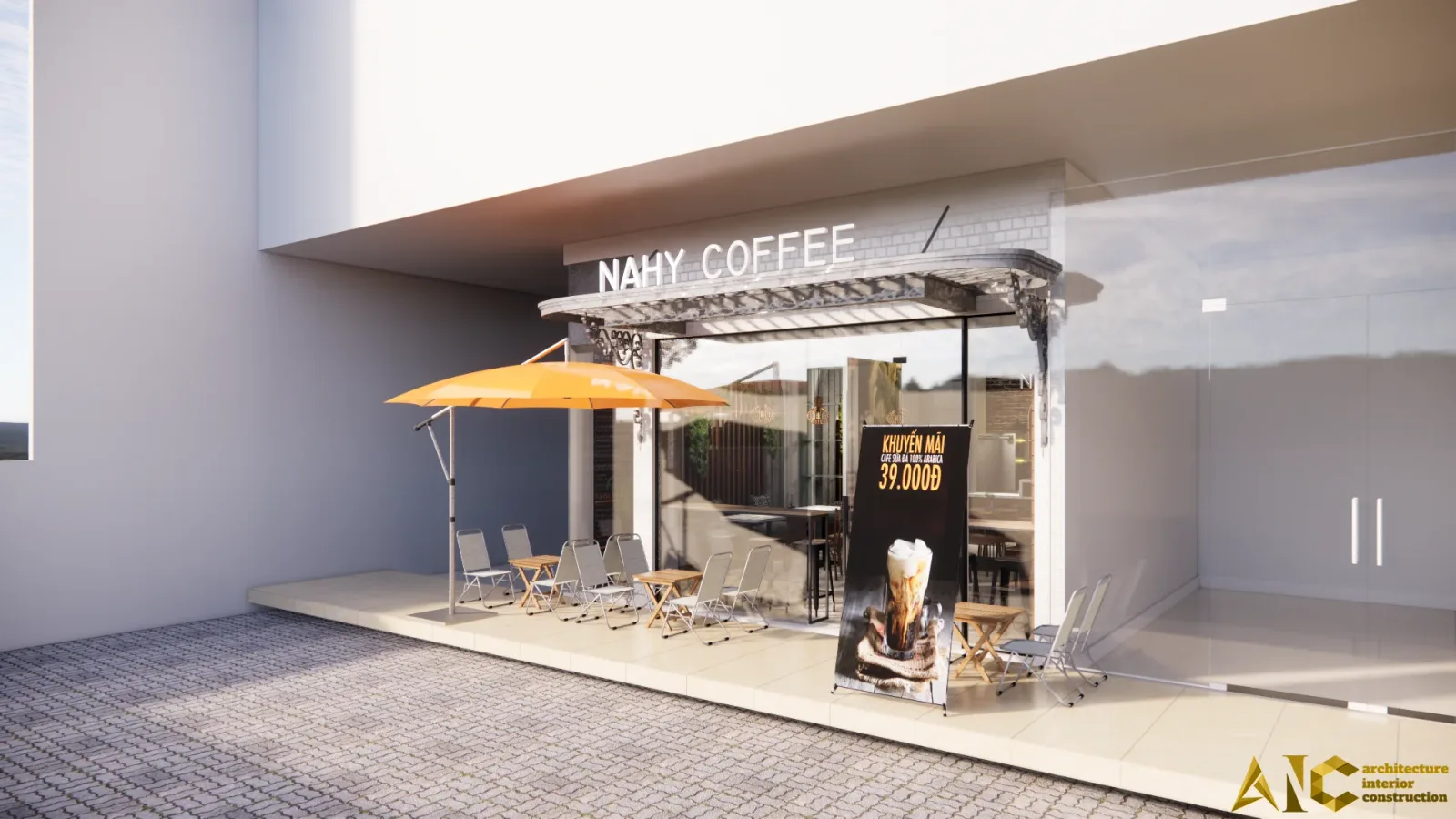 Văn phòng Nhân Hòa — phối cảnh thiết kế 3D 1